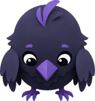 Mascotte corbeau de scrow observant l’exécution